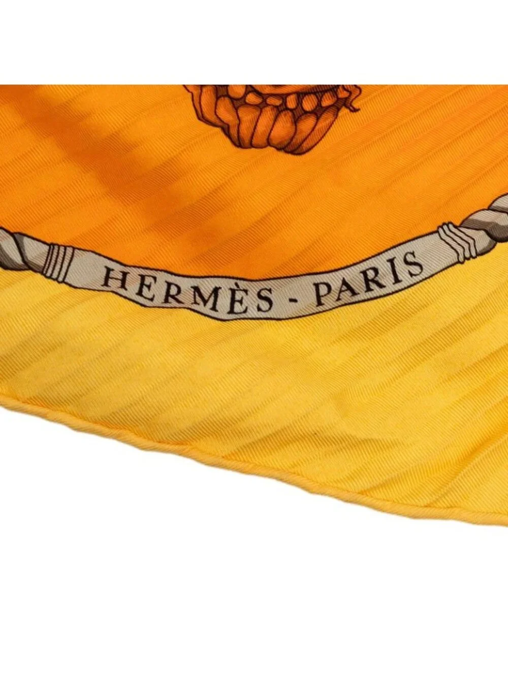 Hermes Puri Carre les Folies du Ciel Madness in the Sky Scarf Orange Silk